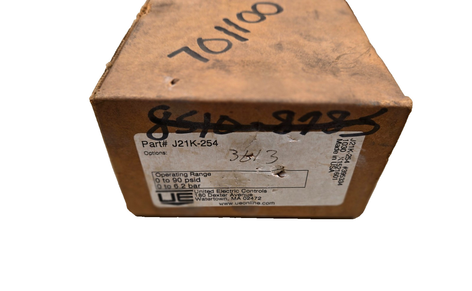 NEW United Electric UE J21K-254 Mechanical Differential Pressure Switch NEW