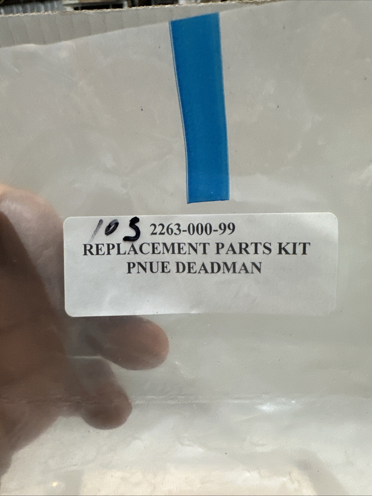 Schmidt 2263-000-99 Pneumatic Deadman Switch Repair Kit Sandblasting