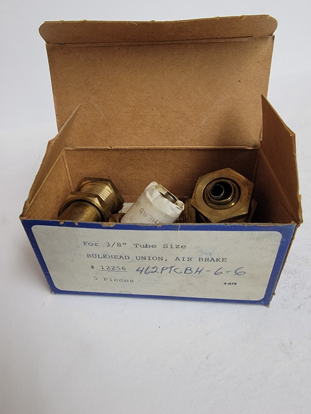 5PC. BOWMAN BULKHEAD UNION, AIR BRAKE. 3/8″ 12256. 62PTCBH-6-6. (5 PCS/BOX).