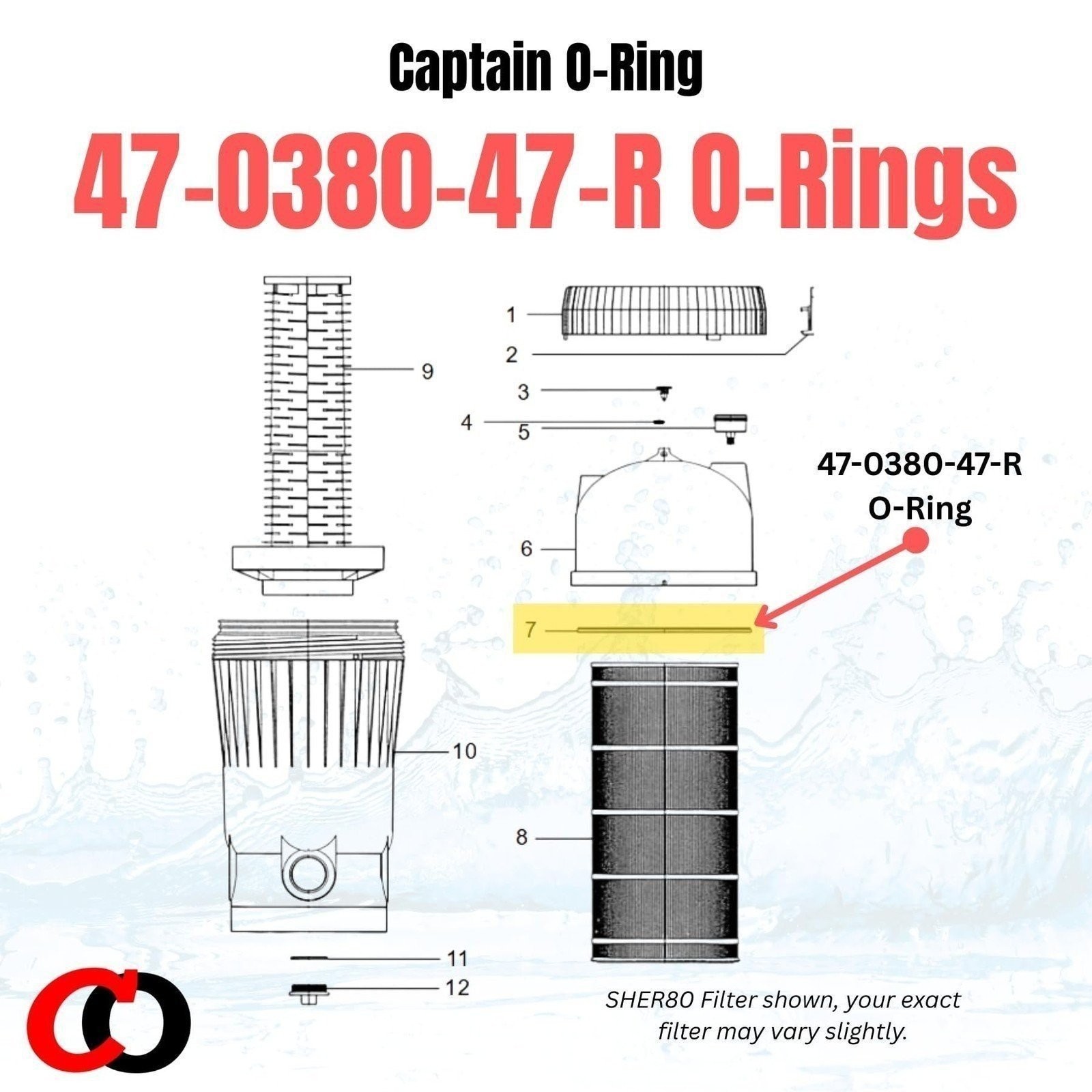 47-0380-47-R O-Rings for Jacuzzi CFR SherLok Landslide Dirtbag (2 Pack)