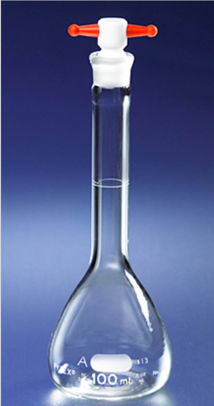 Pyrex Corning 5644-100, 100ML, Volumetric Flask with PTFE Stopper #13, Qty-6