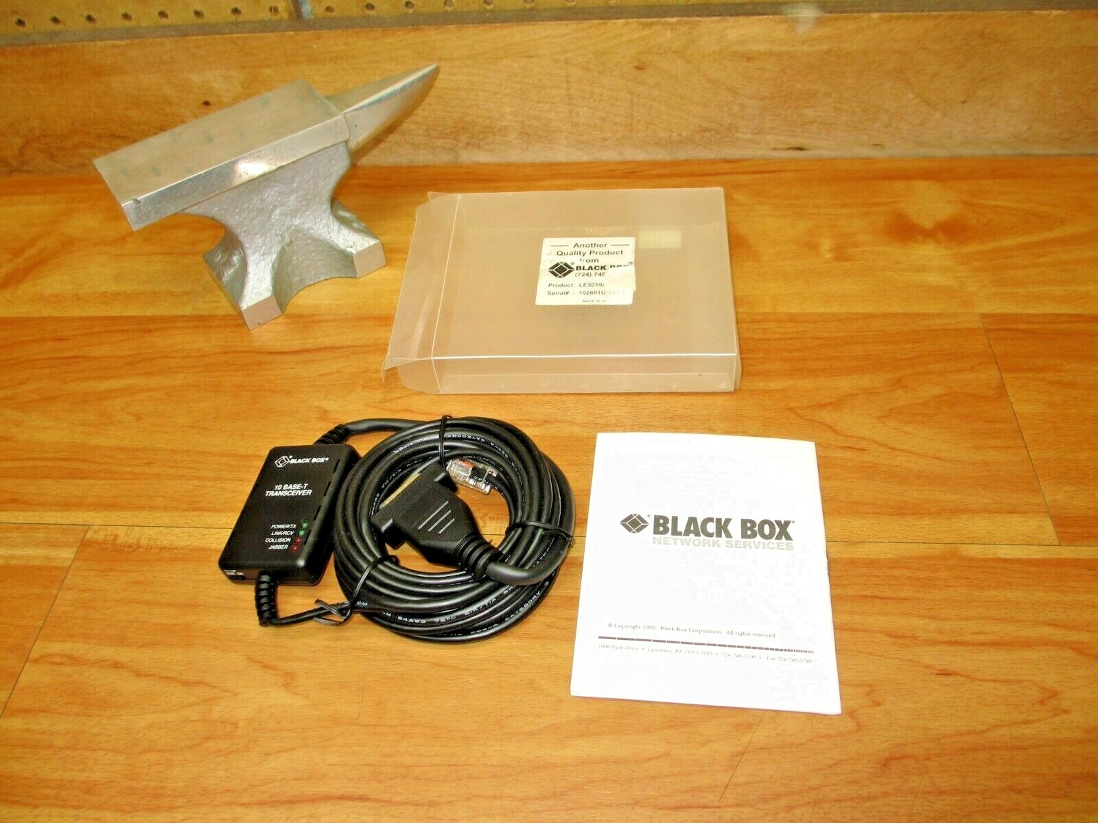 Black Box LE3010A *NEW* 10 Base-T Transceiver Mini 10BT w/ Cable