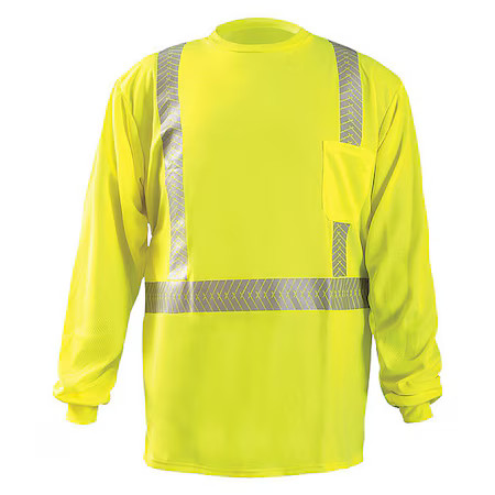Occunomix Lux-Tlsp2b-Yl Unisex Long Sleeve T-Shirt, Polyester, Pullover,