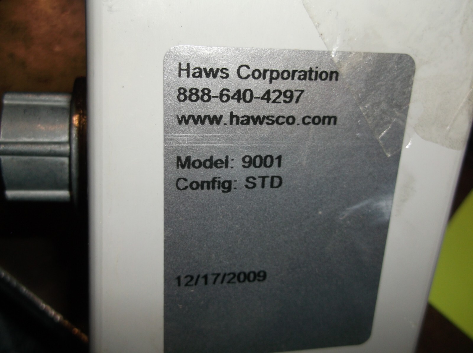 HAWS 9001 ALARM ENCLOSURE 120 VAC 60HZ 0.29A (321-1)