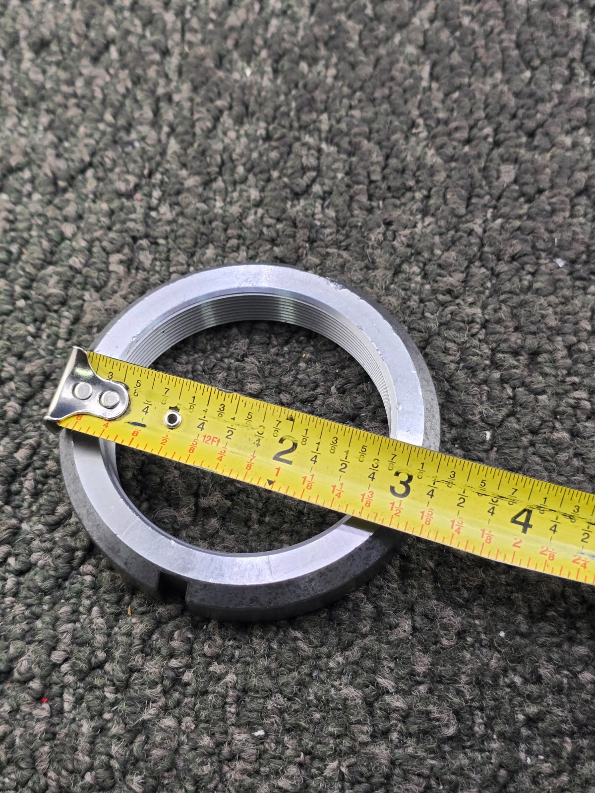 (QTY 2) SKF N 13 Steel Bearing Lock Nuts 3-1/8″ OD x 2-1/2″ Bore x 1/2″ Width