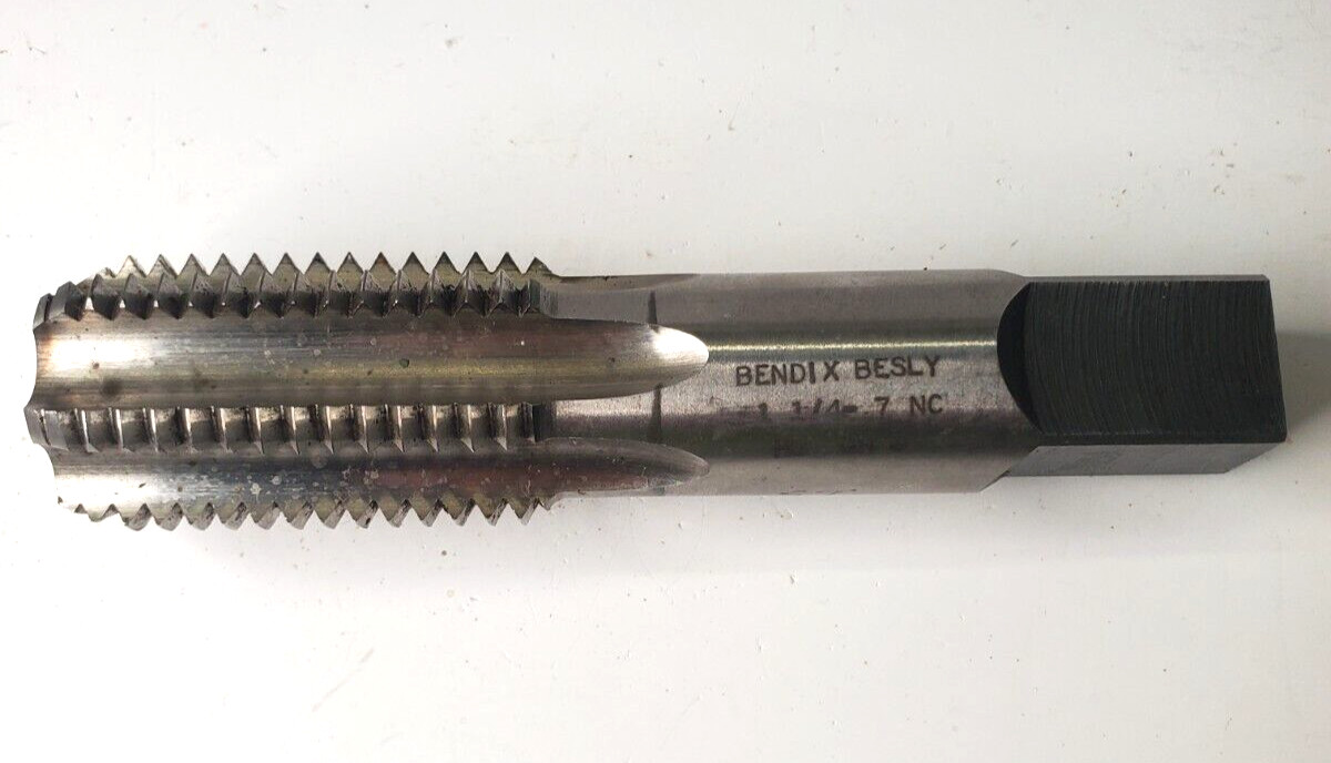 BENDIX BESLY BOTTOMING TAP 1-1/4-7 NC HS GH 8 6 FLUTE 2-1/4″ LOC 5-3/8″ OAL
