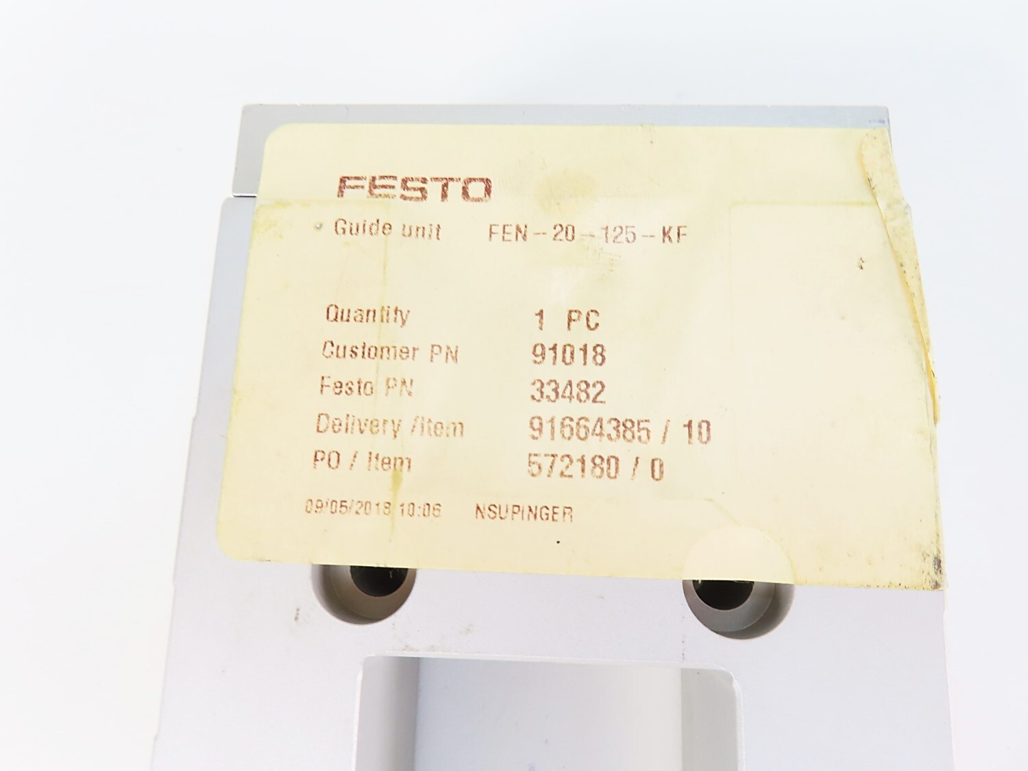 Festo FEN-20-125-KF FEN20125KF Guide Unit 20mm Dia 125mm Stroke NEW NO BOX
