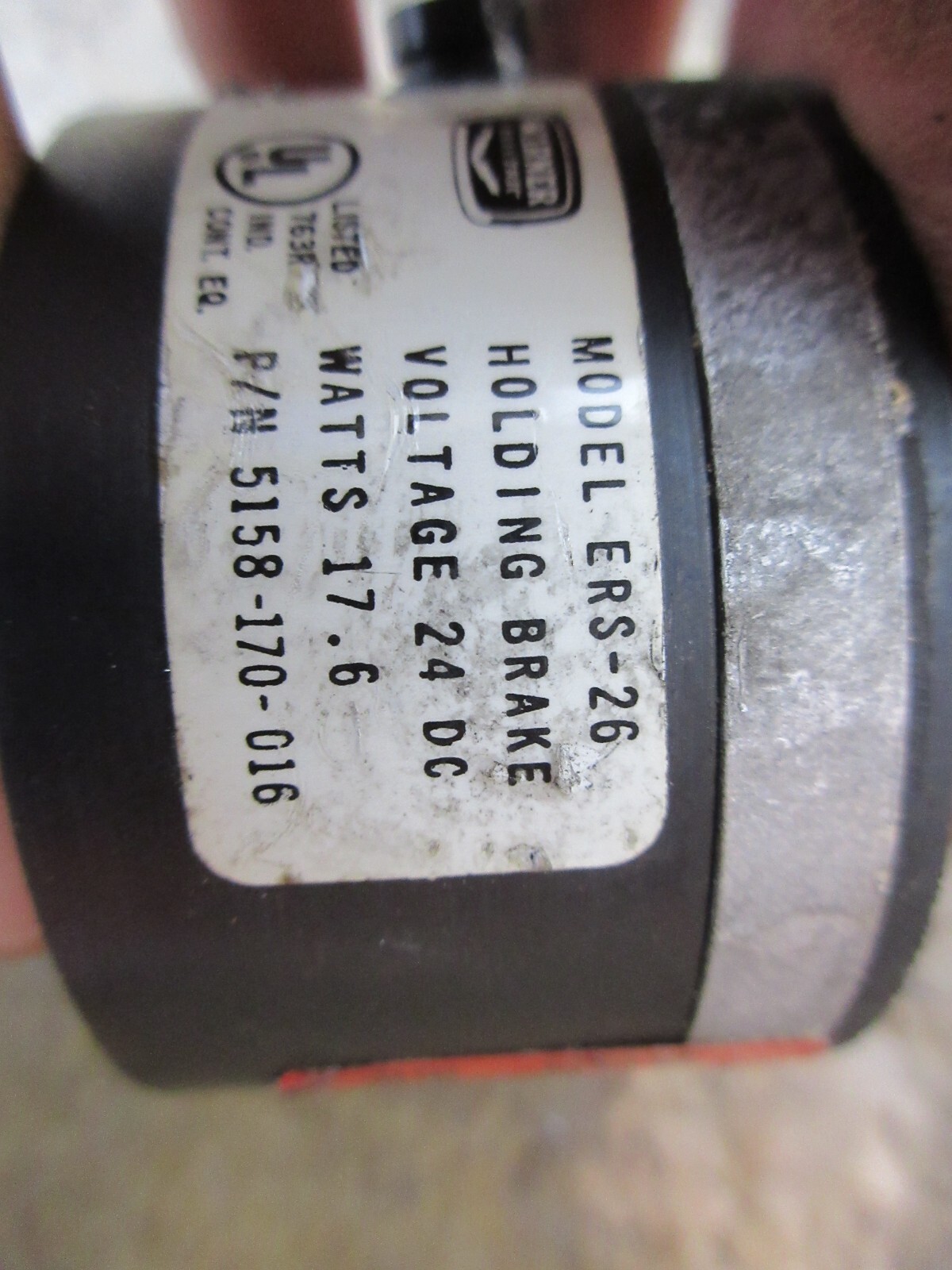 WARNER ELECTRIC ERS-26 BRAKE 24VCD P/N 5158-170-016, 3/8” SHAFT ADAPTER AGIE EDM