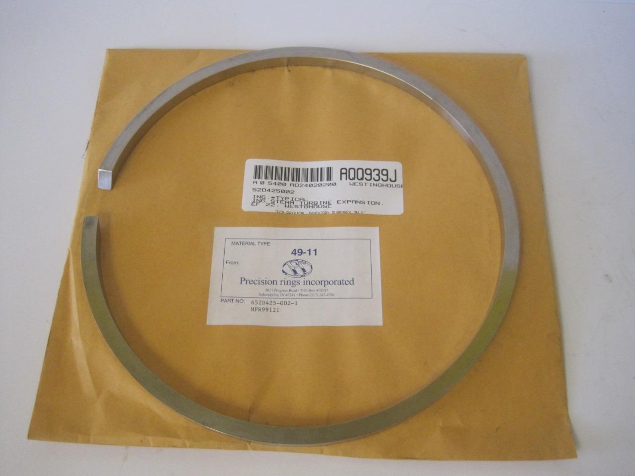 WESTINGHOUSE STEAM TURBINE EXPANSION RING EF 22 AQQ939J MFR99121 652D425-002-1