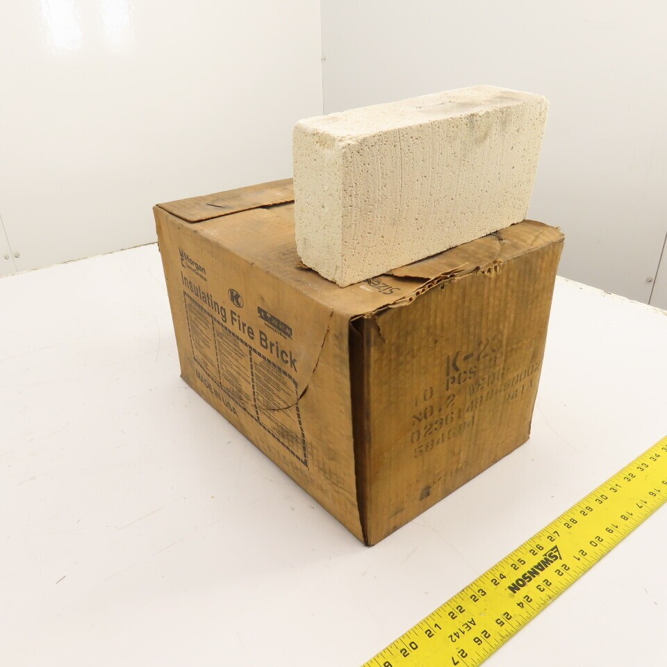 Morgan K-23 No. 2 Wedge Insulating Fire Brick 9″ x 4.5″ x 2.5″ Box Of 10