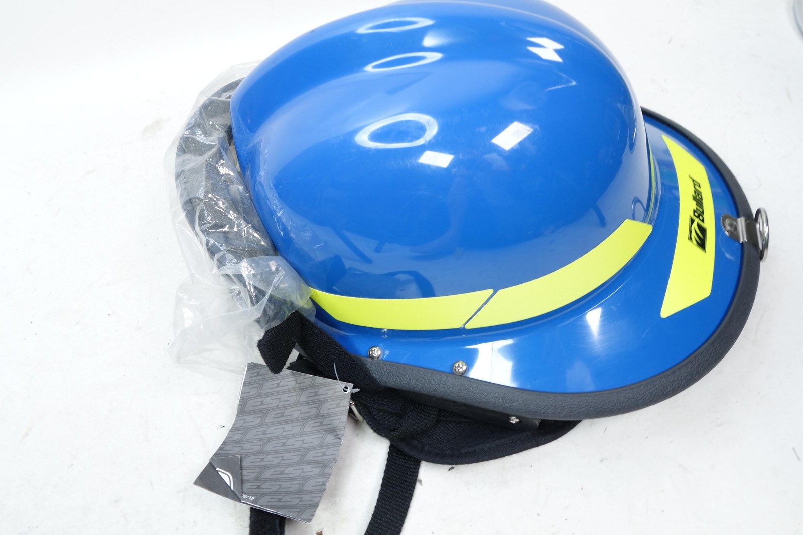 Bullard LT Series Blue Structural Firefighting Helmet ESS Goggles Made In USA