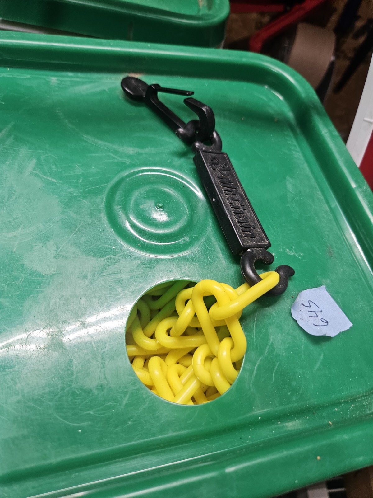 Mr. Chain Safety Barrier Plastic Chain, 300 ft Length, Yellow 1.4″