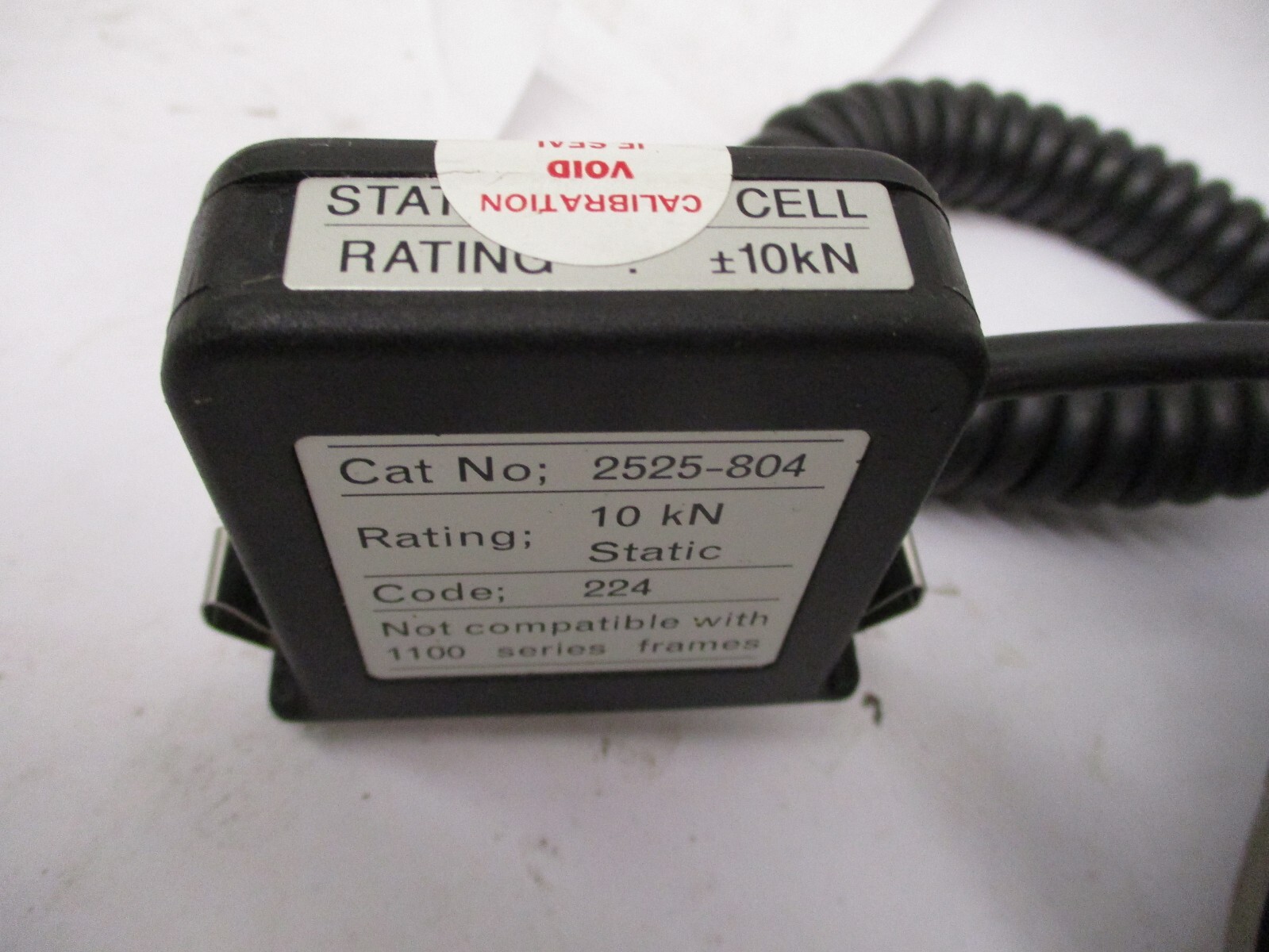 Instron Static Load Cell 10kN Catalog 2525-804 Serial No. 124 A5219WVS
