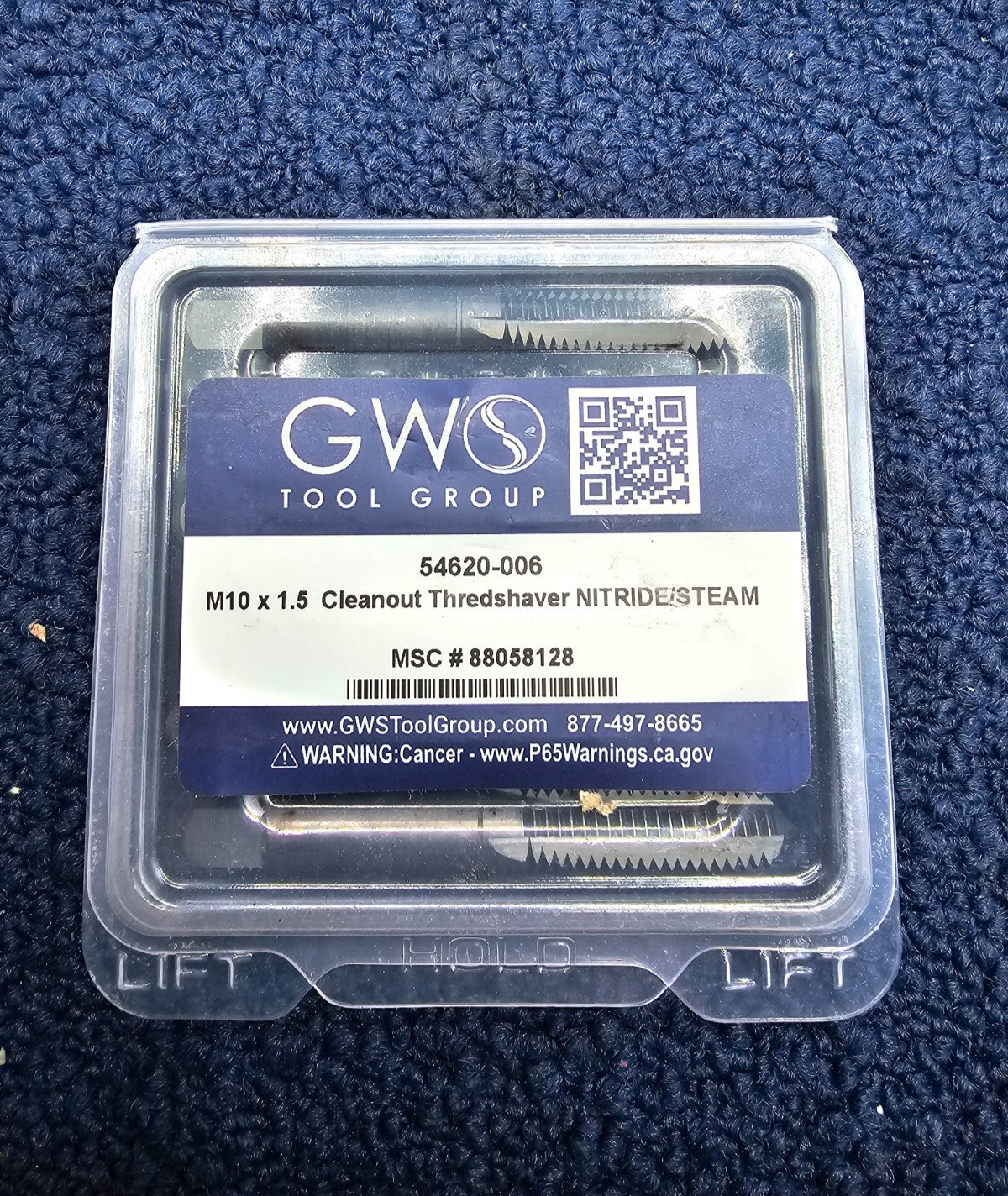 (QTY 6) GWS 54620-006: M10 x 1.5 Cleanout Thredshaver Nitridestream