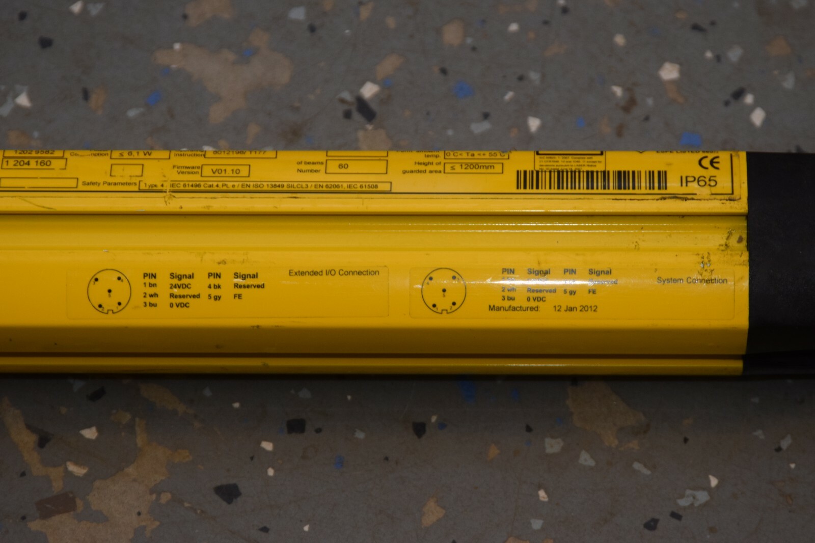 SICK XC40S-1203A0A00BA0 C4000 Series 1200mm 24Vdc Light Curtain Sender
