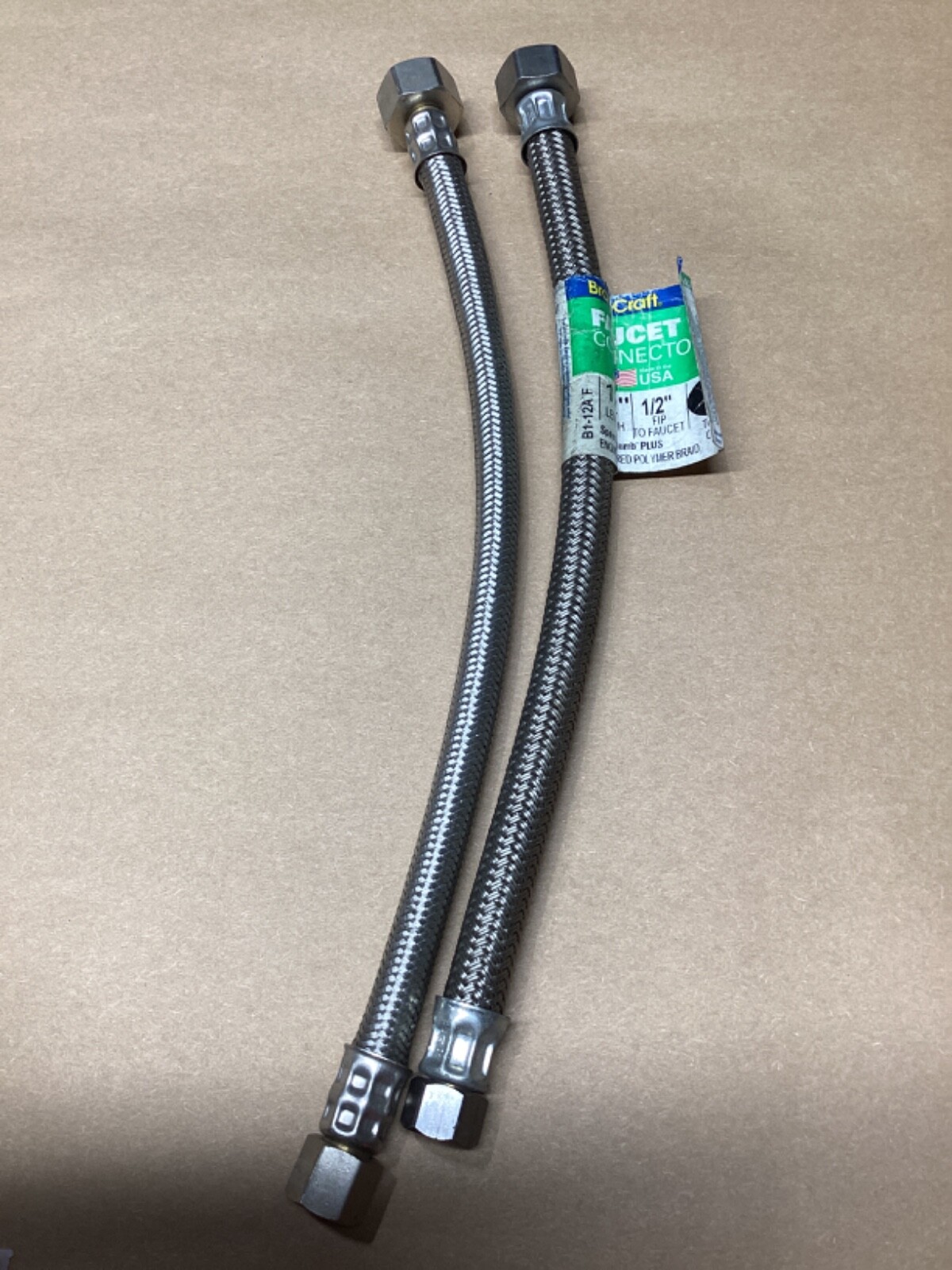 Lot of 2 BRASSCRAFT B1 12A F 12″ LENGHT 1/2″ FIP 3/8″ #122L95-CI