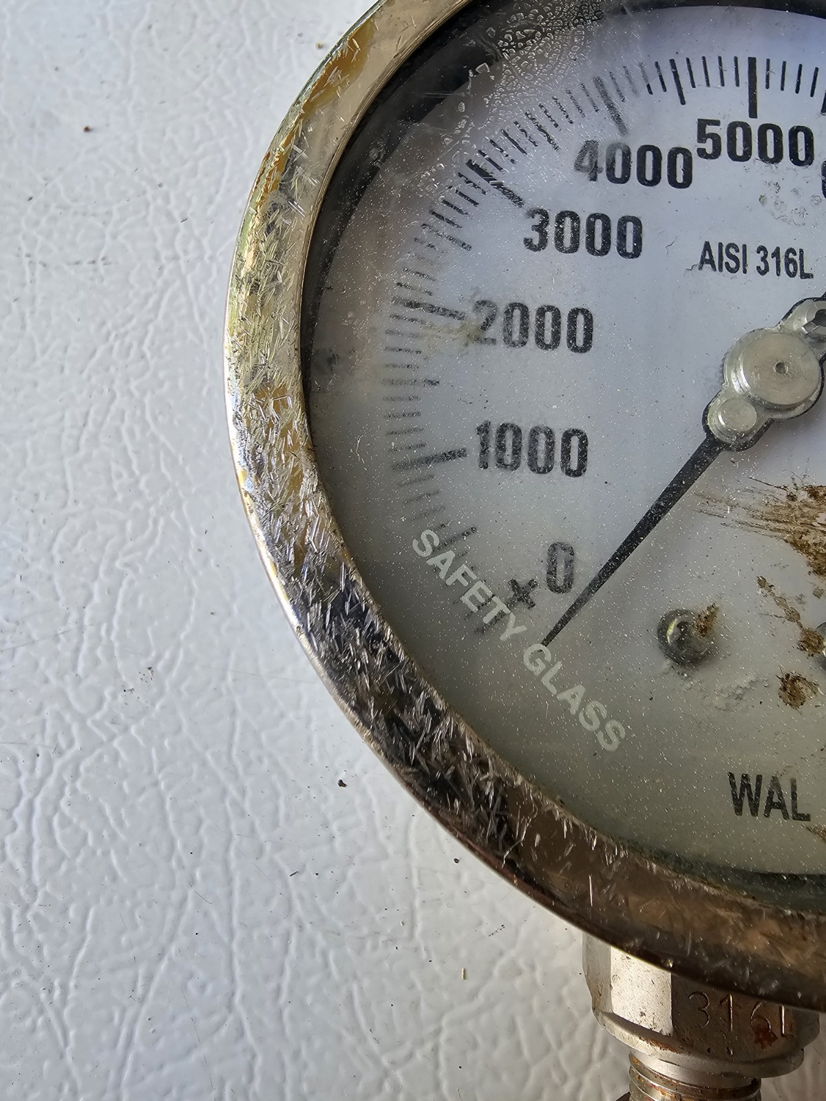 WAL AISI 316L 4.5″ Pressure Gauge 10,000 PSI