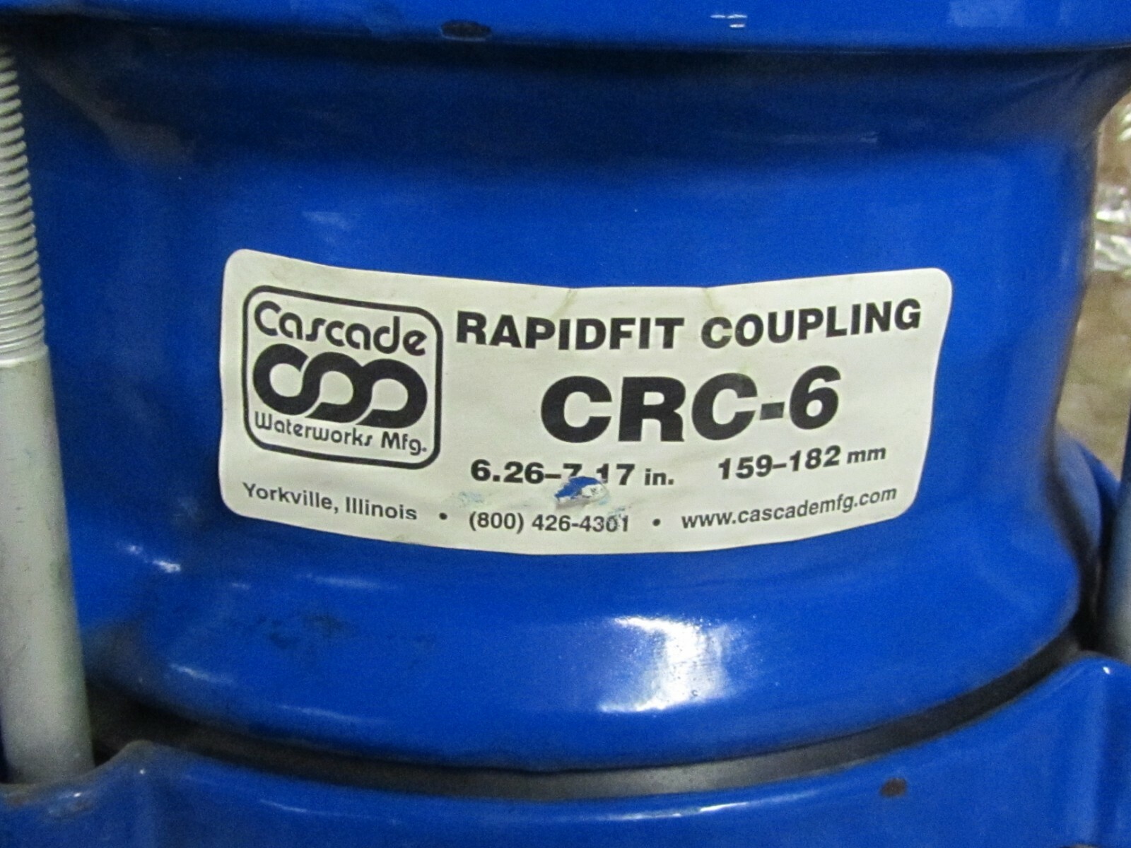 CRC-6 RAPIDFIT 6″ Ductile Iron Pipe Coupling, 6.26 to 7.17 INCH Pipe Size –