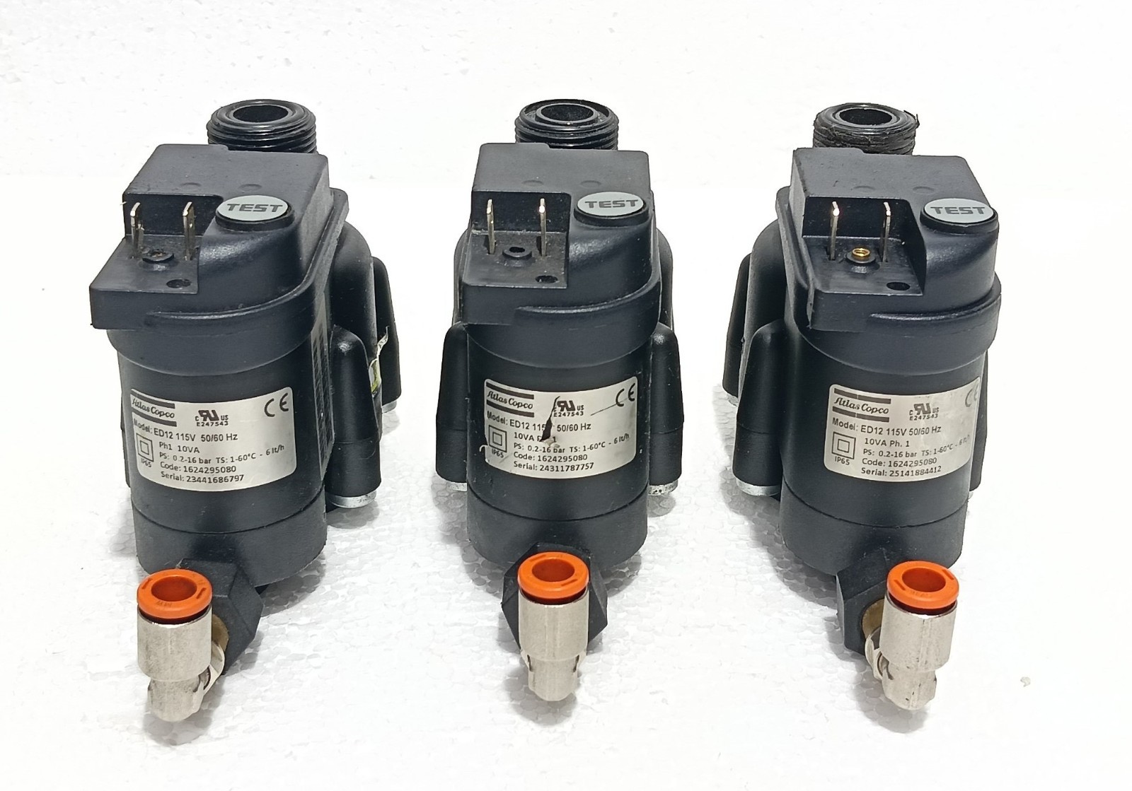 LDI ELECTRONIC DRAIN VALVE ED12 115V 50/60HZ 0.2 – 16 BAR ATLAS COPCO 2344168679