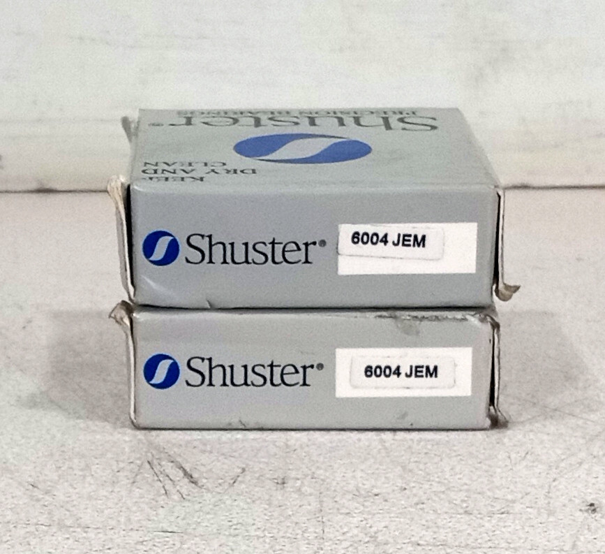 2 NEW SHUSTER 6004 JEM RADIAL DEEP GROOVE BALL BEARINGS NIB ***MAKE OFFER***