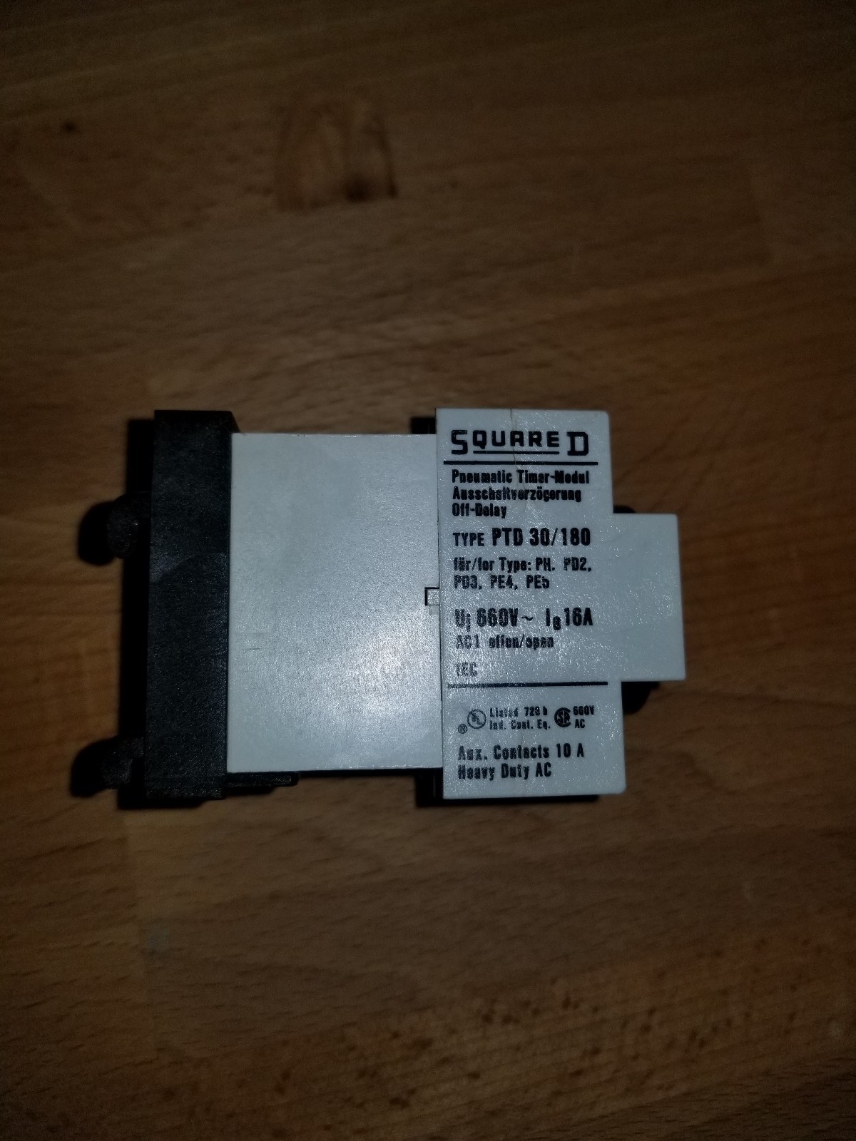 Square D Pneumatic Timer PTD30/180 Class 9999 *FREE SHIPPING*