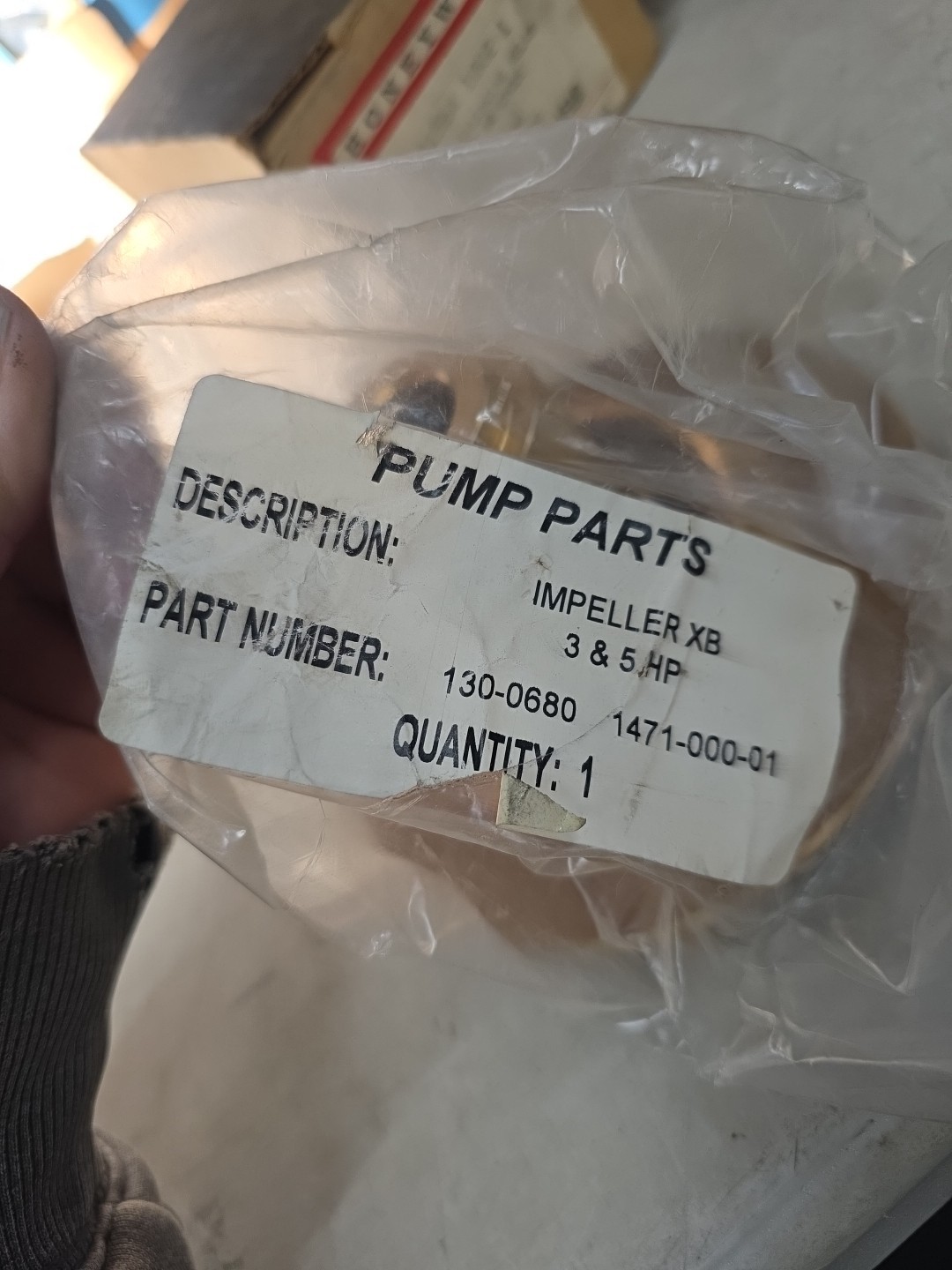 NEW IMPELLER XB 3 & 5 HP 130-0680 PUMP PARTS 1471-000-01 5-1/2″DIA