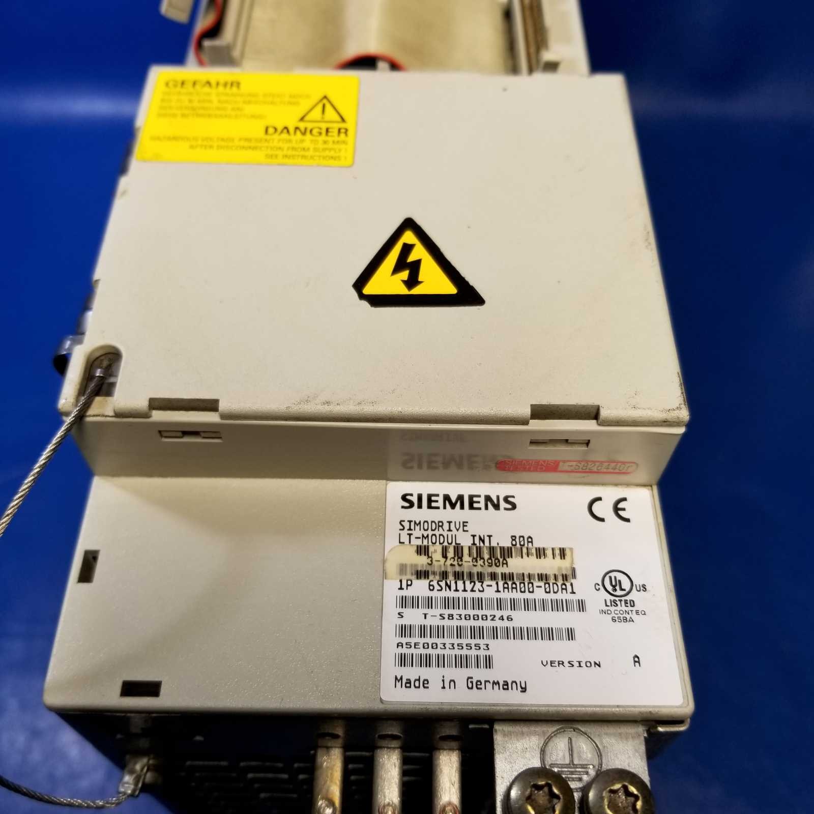 Siemens 6SN1123-1AA00-0DA1 Simodrive LT-Modul INT 80A With Heidenhain 3-542-1280