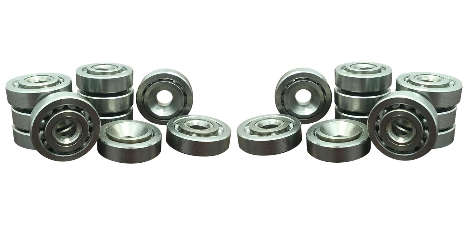 OCS Parts 20-Pack Flat Ball Bearing Rollers 29/32″ OD – 1/4″ Bearing Tread Width