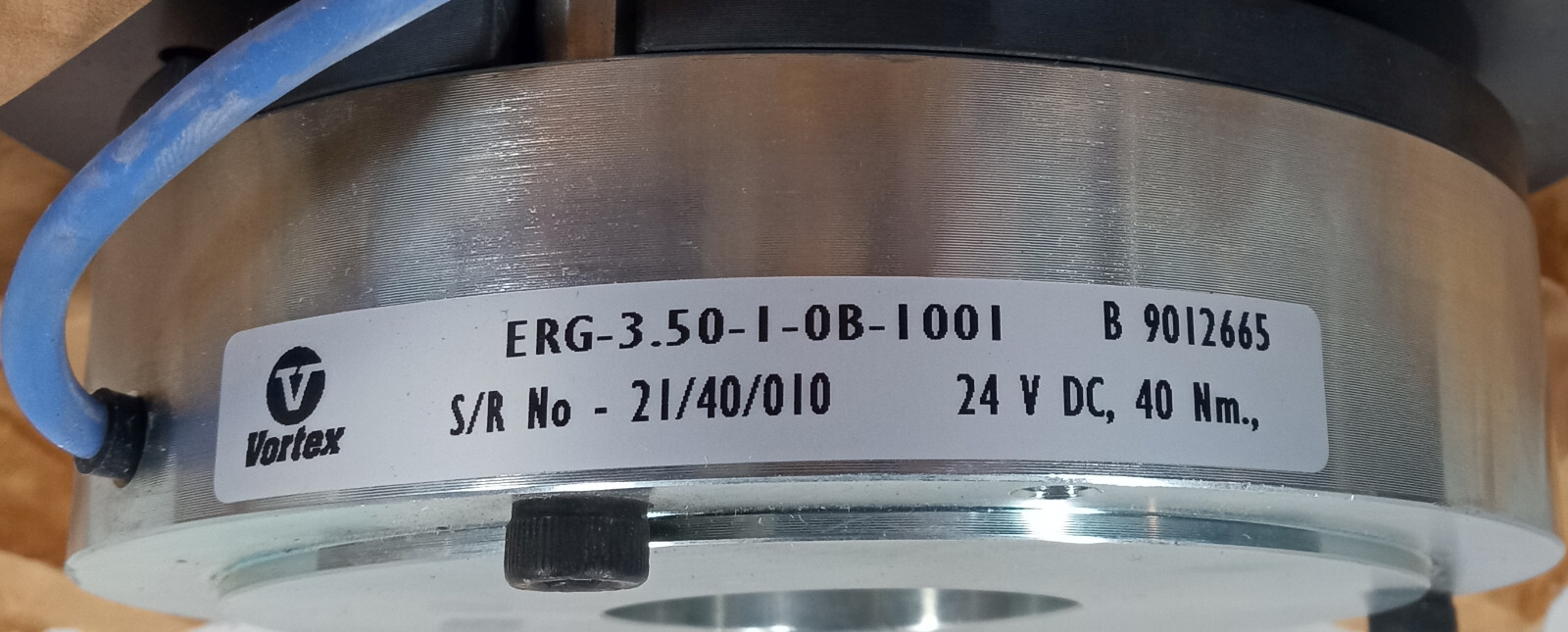 1 NEW VORTEX ERG-3.50-1-0B-1001 ELECTROMAGNETIC FAILSAFE BRAKE NNB *MAKE OFFER*
