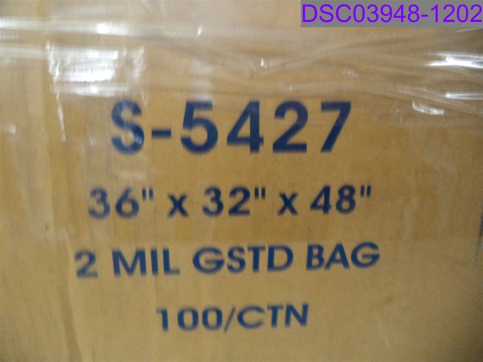 Qty = 1 Box of 100: U-Line 2-mil Gusseted Poly Bags 36″ x 32″ x 48″ P/N S-5427