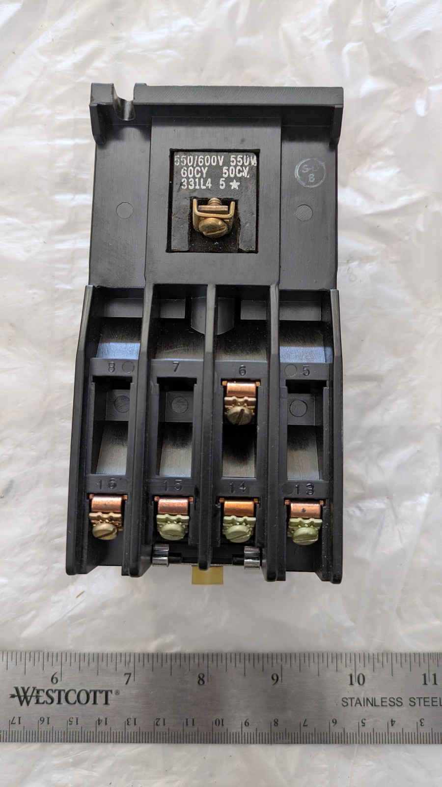 STRUTHERS-DUNN CONTROL RELAY 301-8-3S2 10AMPS COIL 500-600 VAC