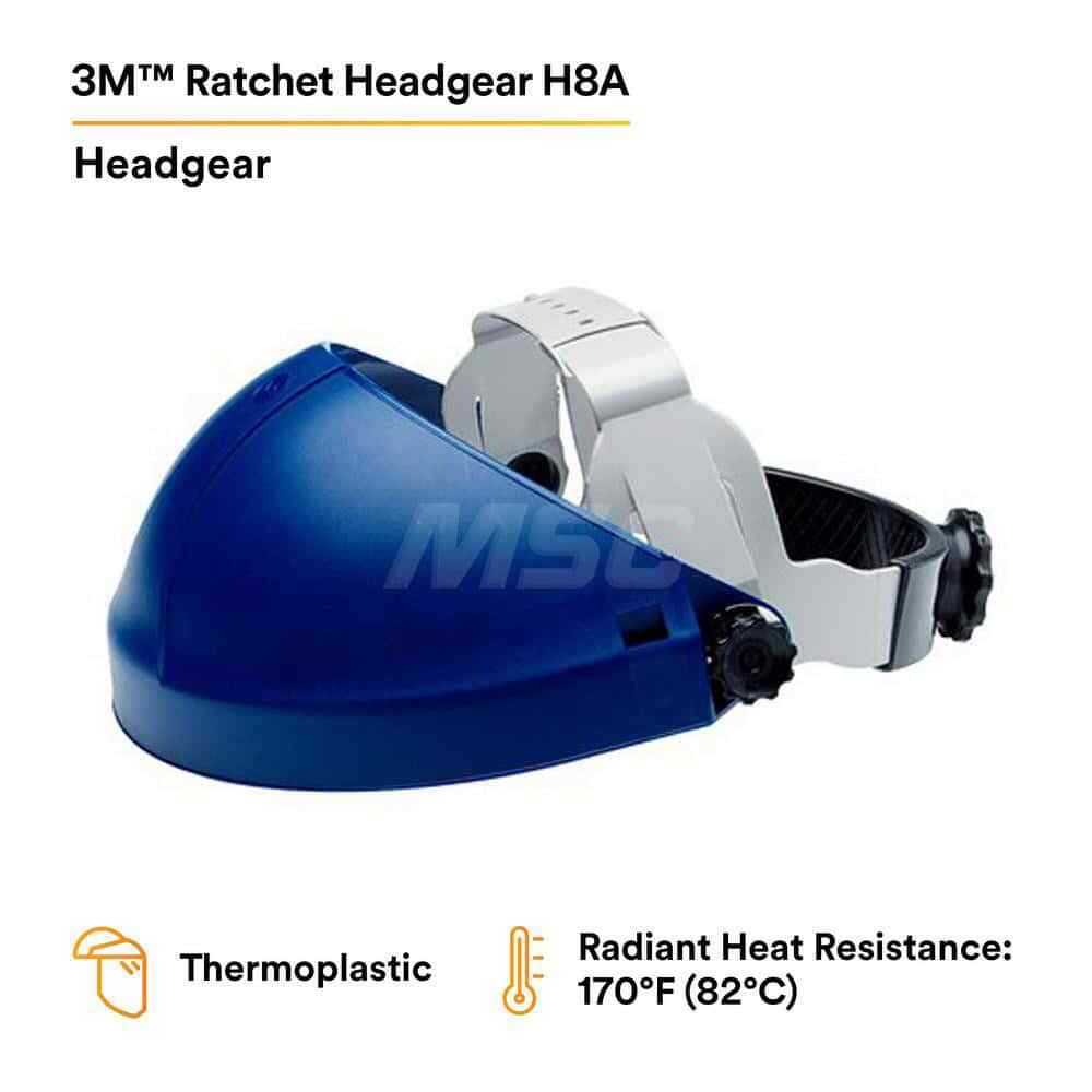 3M 7000002290 Thermoplastic Ratchet Adjusted Headgear Blue