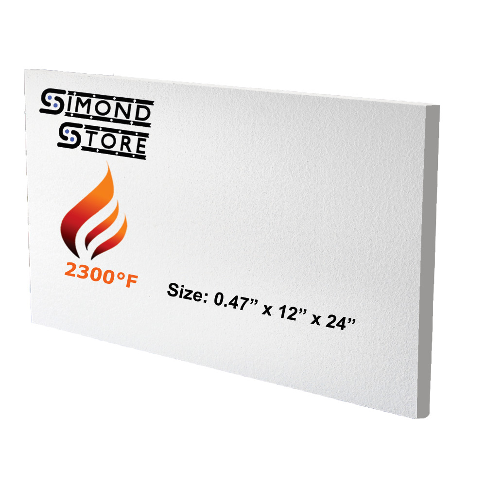 0.47″ Refractory Ceramic Fiber Insulation Board 2300F 12″ x 24″