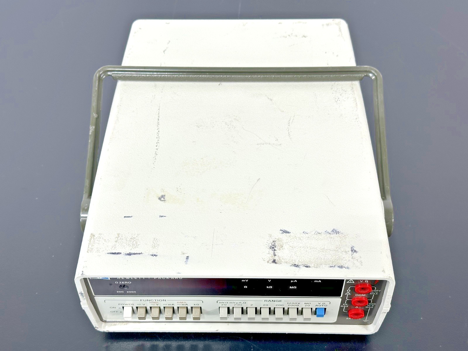 HP Hewlett Packard 3466A Digital Multimeter Bench Top Meter Used Powers On