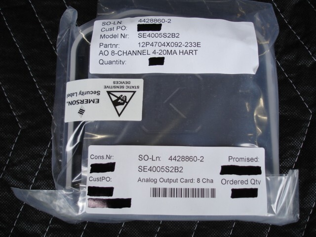 EMERSON DELTAV KJ3221X1-BK1 8 CH AO 4-20MA HART SE4005S2B2 12P4704X092-233E