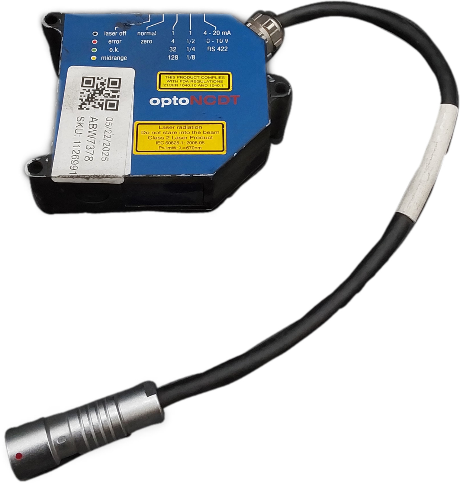 Micro Epsilon optoNCDT sensor ild1700-10dr