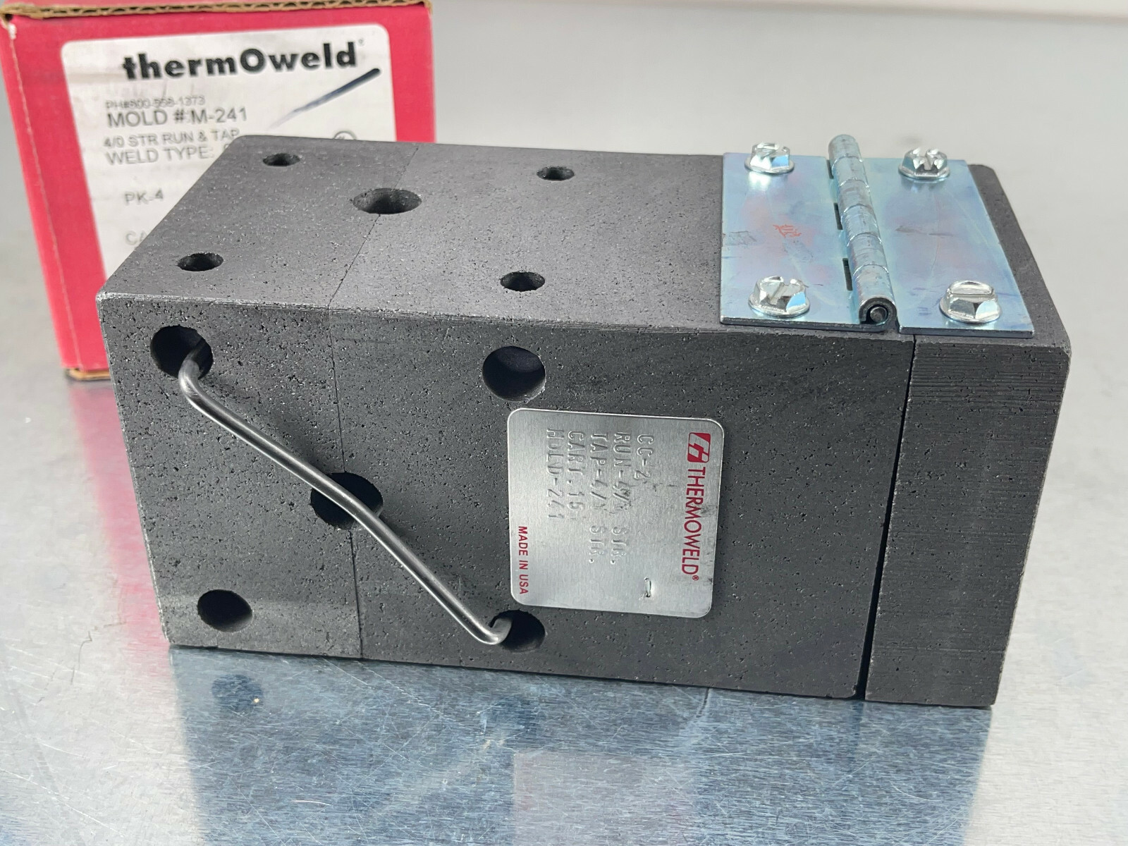 Thermoweld M-241 Mold 4/0 Straight Run & Tap Graphite