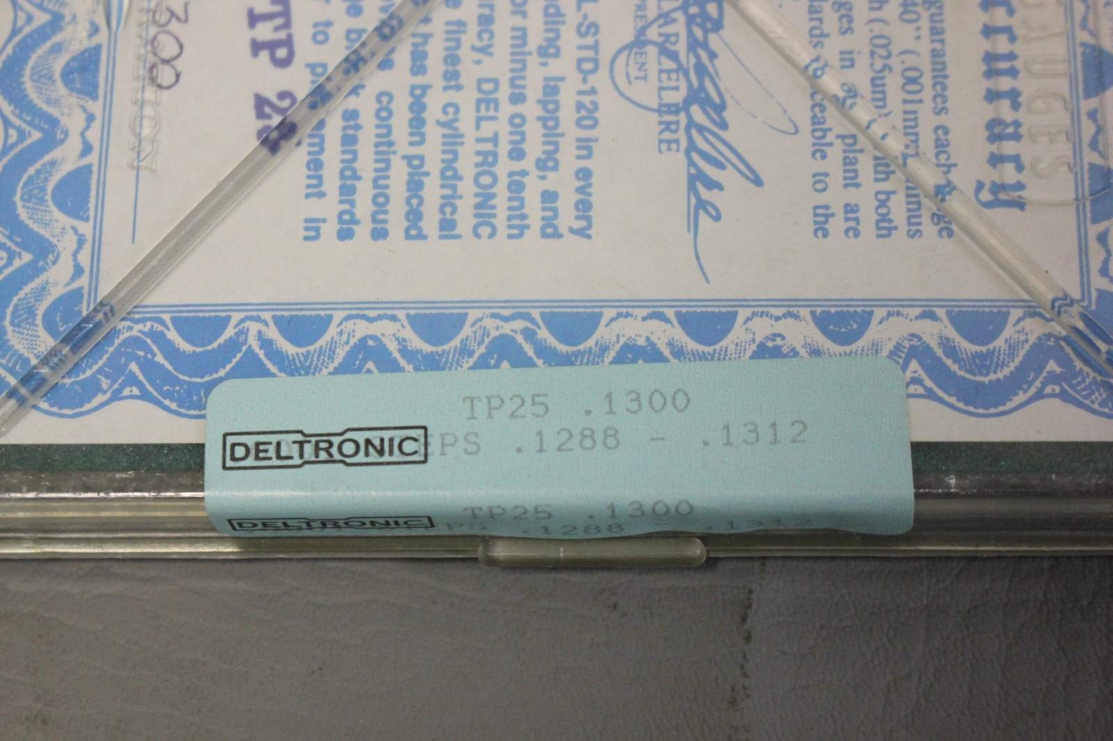 NEW OLD STOCK DELTRONIC PIN GAGE SET TP25 .1300 .1288-.1312