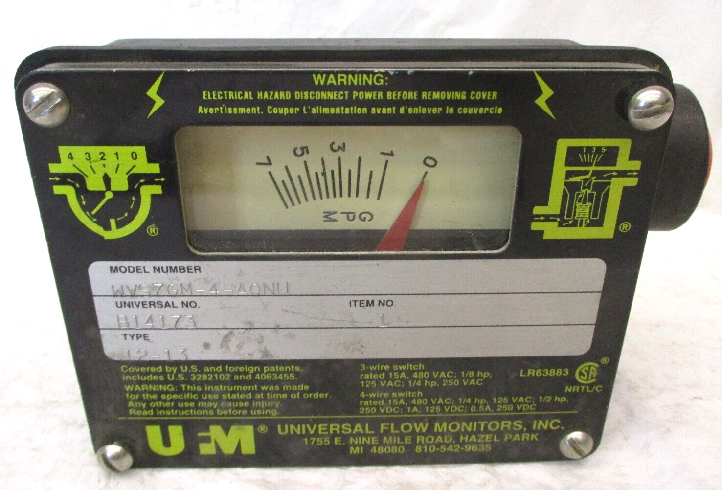 UFM WVS7GM-4-A0NU A6942WVS