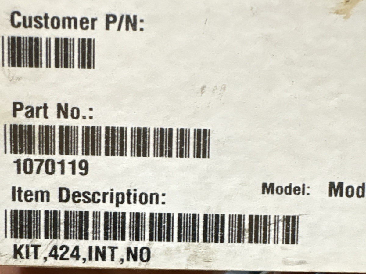 Pentair 1070119 Valve Repair Kit 424-RF Internal Parts Kit New/Sealed
