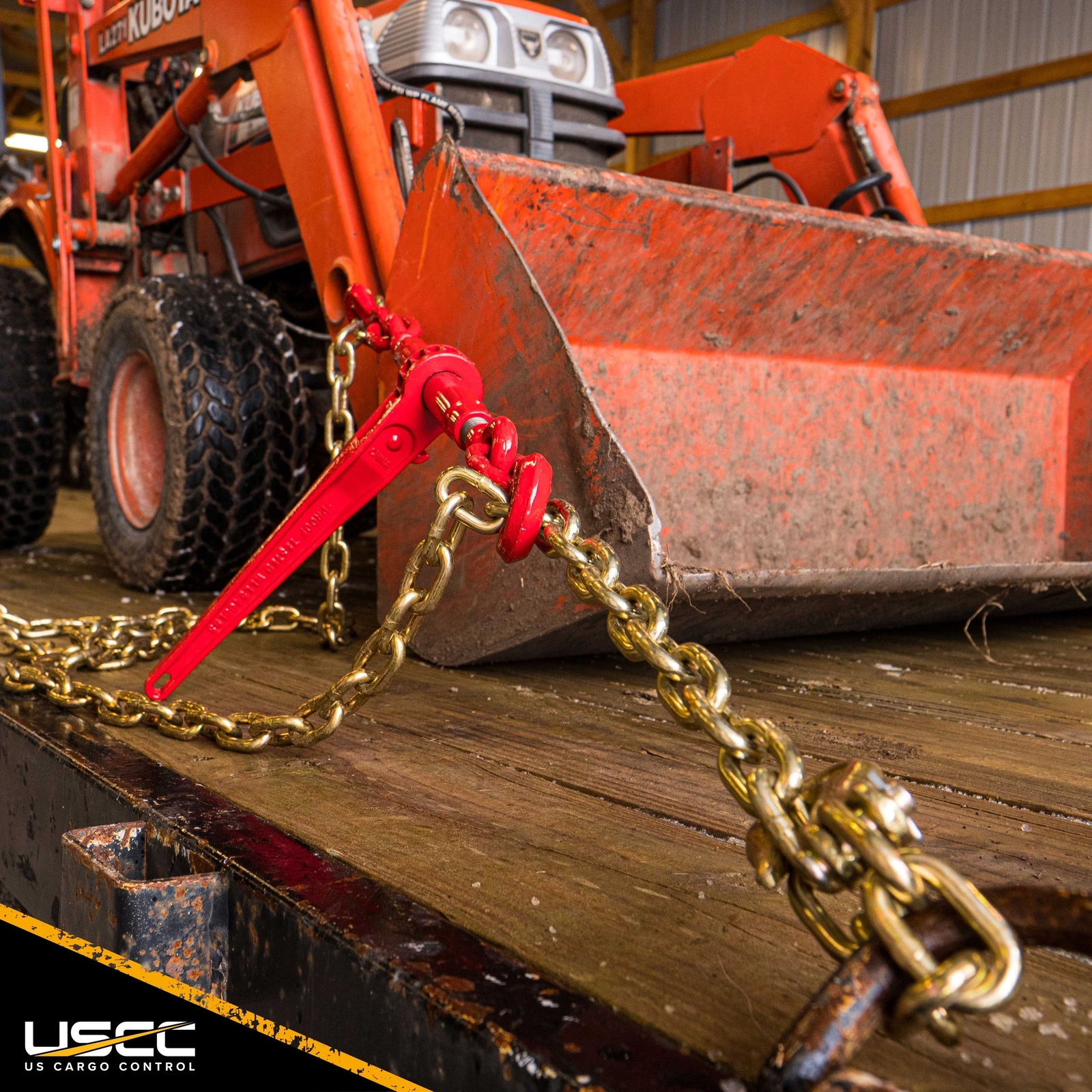 USCC 1/4″ Ratchet Chain Binder – 3,150 Lb WLL – 10PK