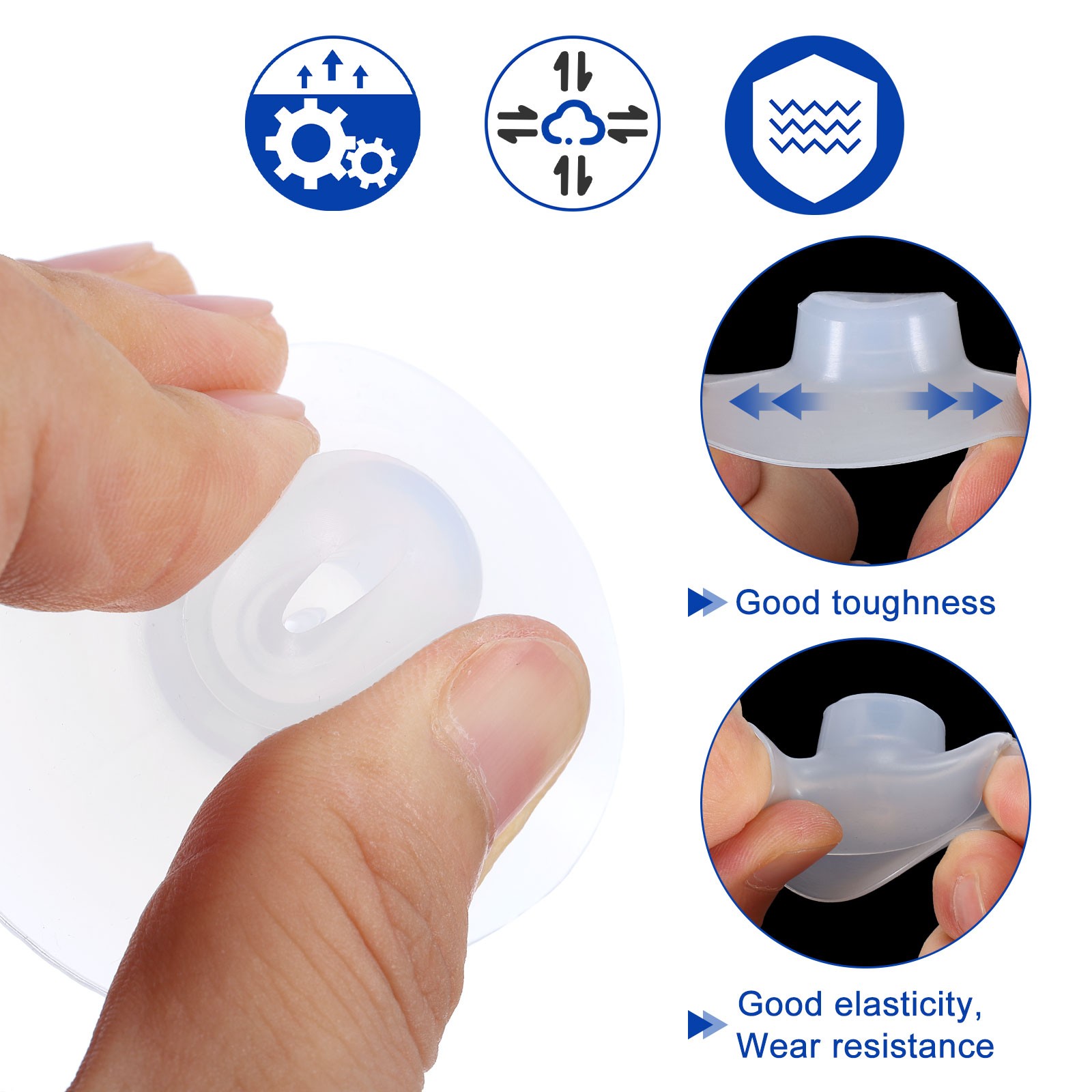 12PCS 30mm Dia. M5 Bellows Suction Cup for Industry Joint Silicone Pneumatic