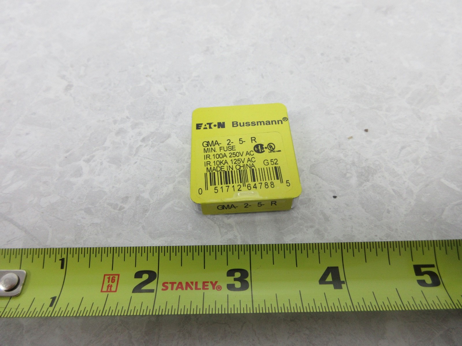 BOX OF 5 BUSSMANN GMA-2-5-R FUSE, IA0346