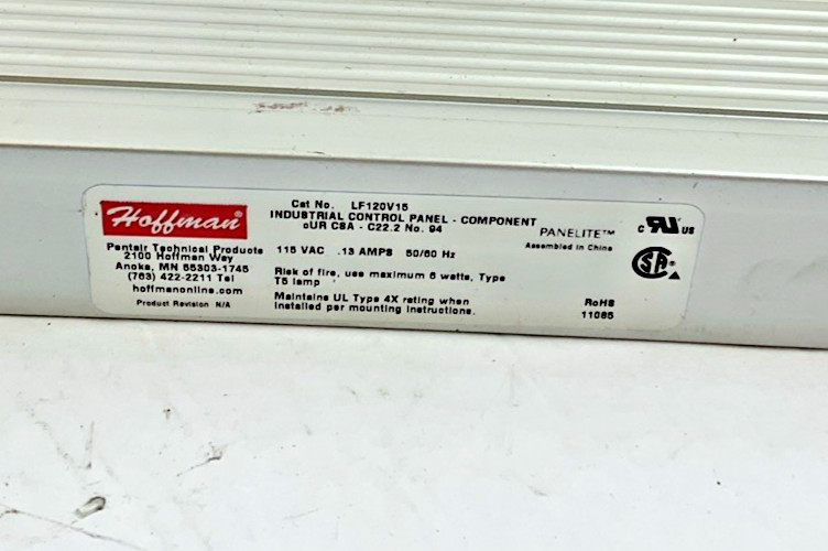 HOFFMAN LF120V15 INDUSTRIAL PANEL LIGHT 115VAC .13A 50/60HZ ***LOTOF2***