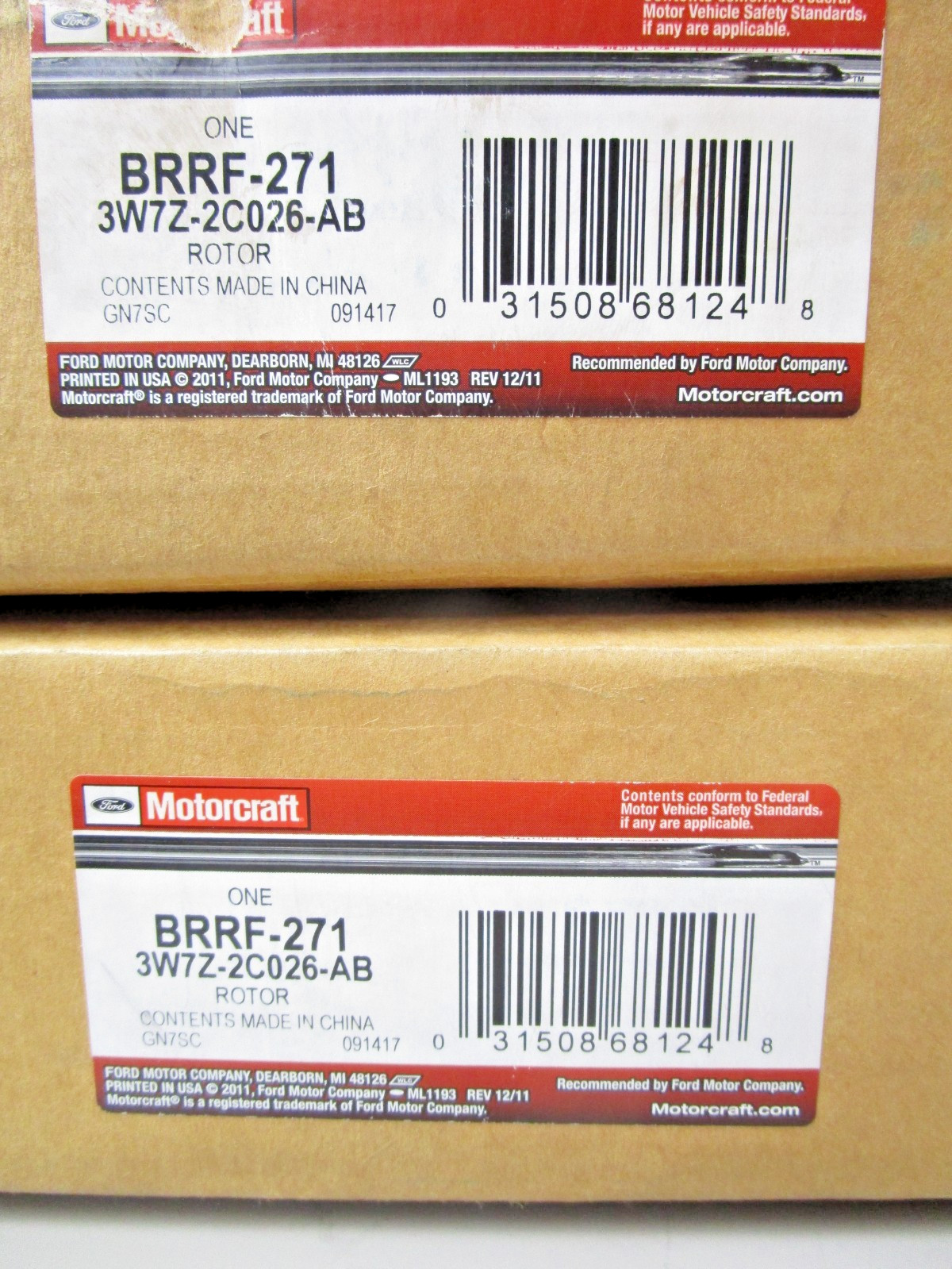 Ford BRRF-271 Brake Rotor Set Rear 03-11 Crown Victoria