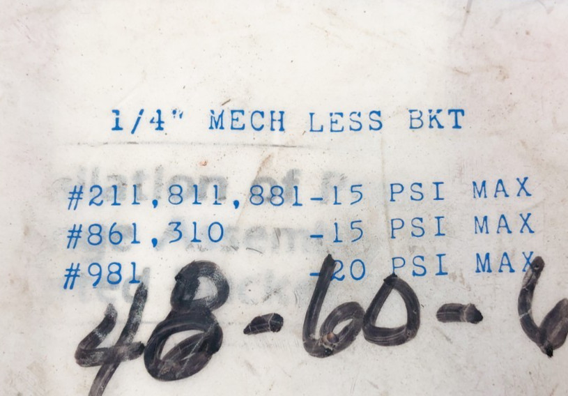 New Armstrong 1/4″ MECH LESS BKT Repair Kit #211 811 881 861 310 981 20psi Max