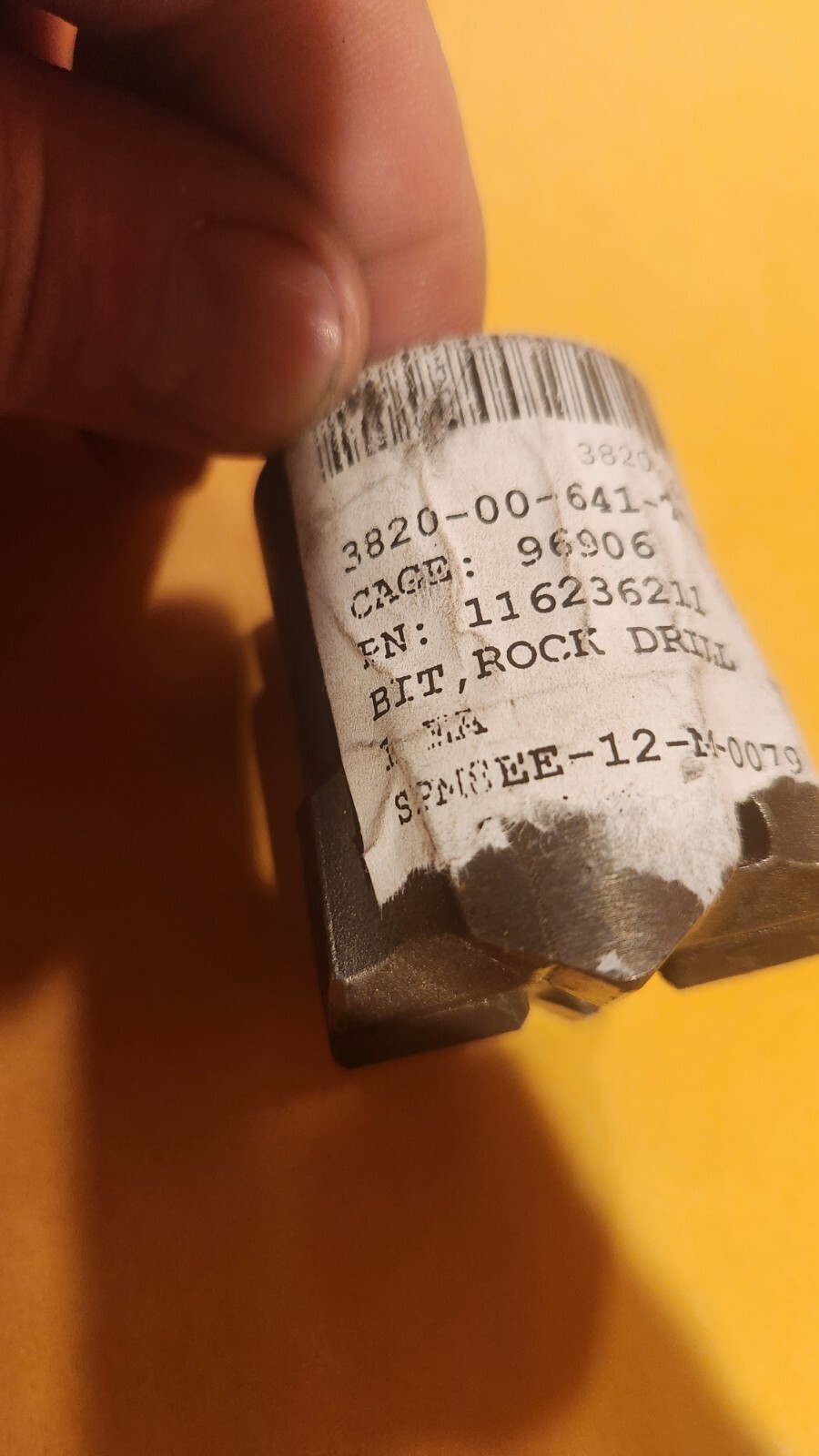 MILITARY 116236211 MS39125-5 STEEL ROCK DRILL BIT NSN 3820-00-641-7643 [7288E+]