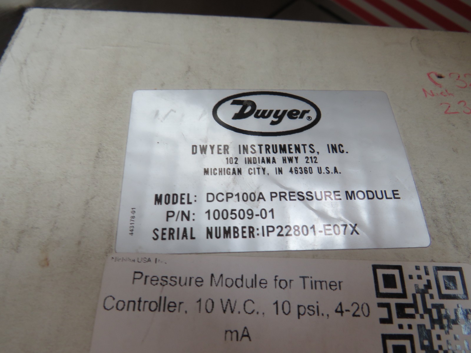 Dwyer DCP100A Pressure Module 100509-01