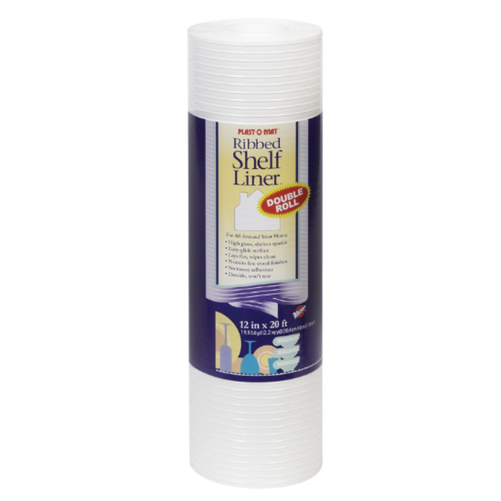 Warp’s PM120-W Plast-O-Mat White Ribbed Shelf Liner 12 W in. x 20 L ft.