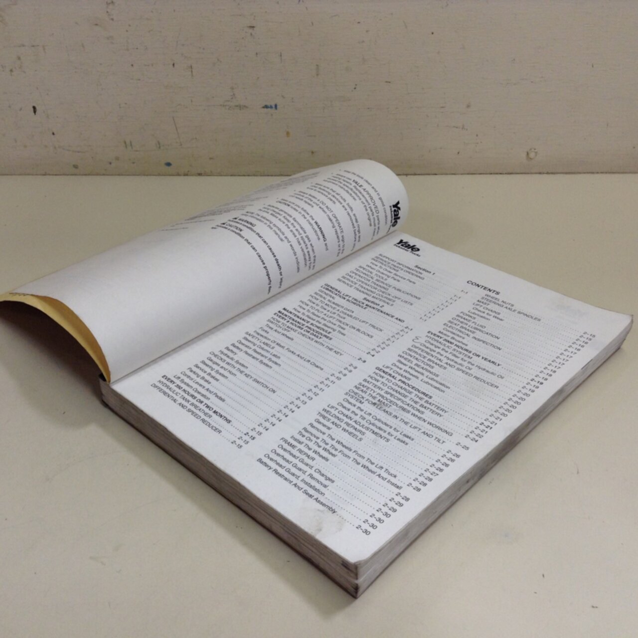 YALE Service Maintenance Manual 524143402 Used #70889